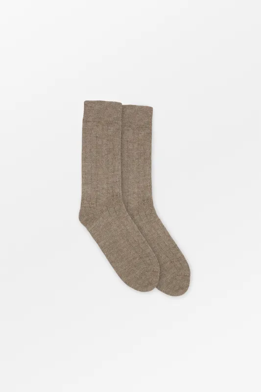Noa socks - Light brown made by Skall Studio