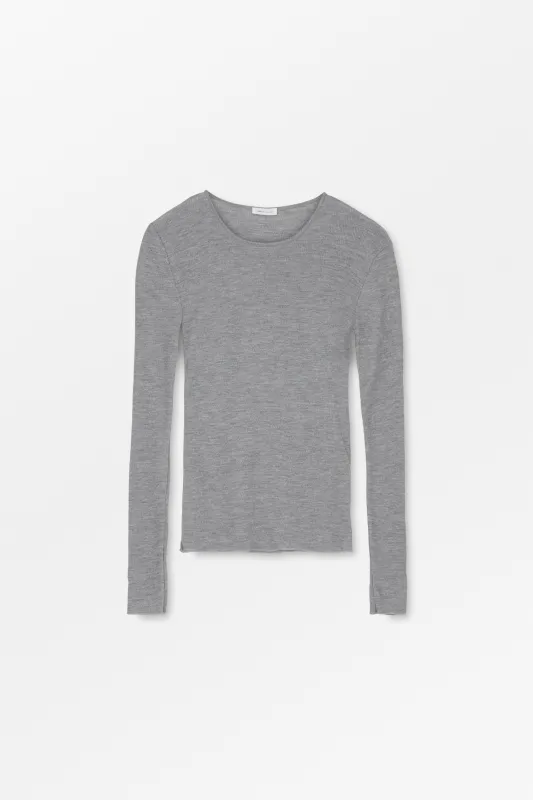 Amy Blouse - Grey melange sold by Skall Studio