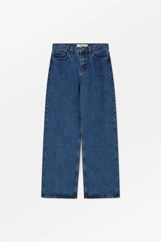 Willow wide jeans - Mid blue made by Skall Studio