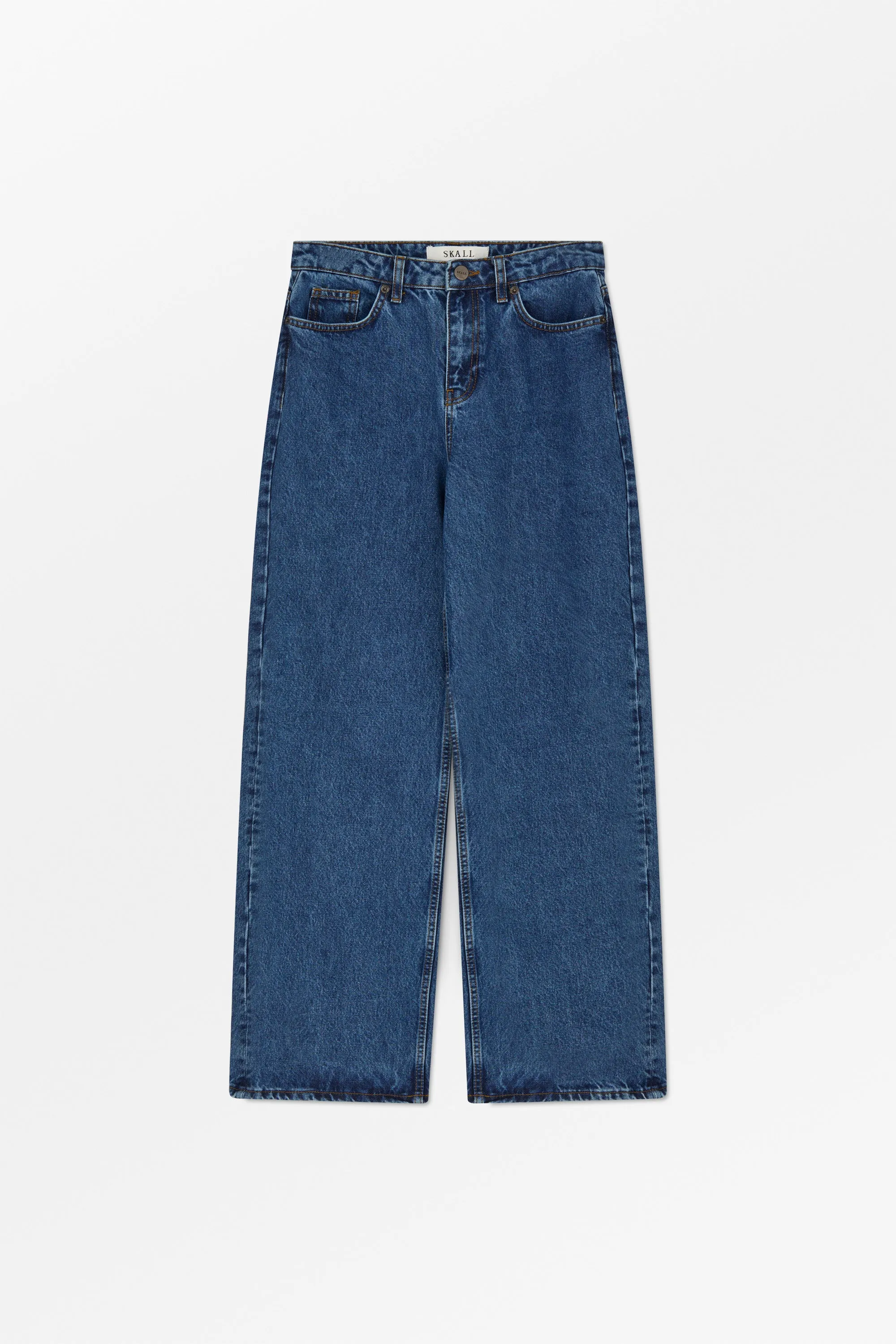 Willow wide jeans - Mid blue sold by Skall Studio