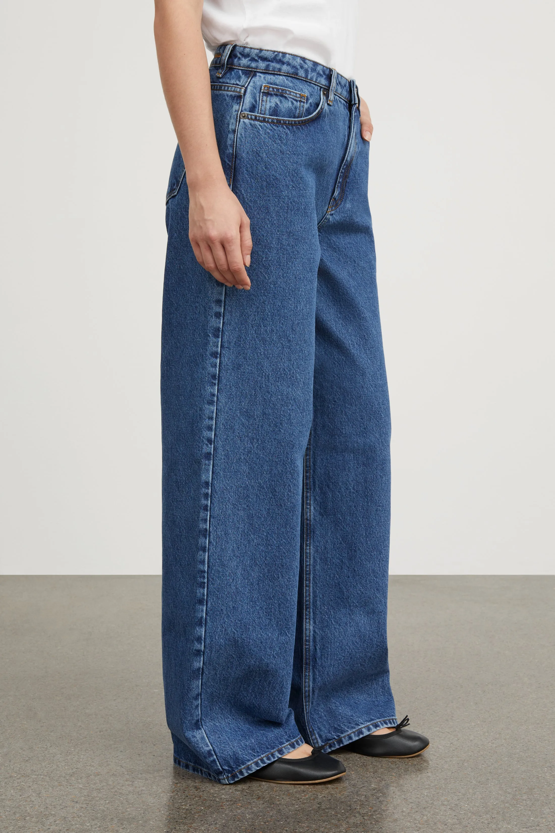 Willow wide jeans - Mid blue sold by Skall Studio product image thumbnail 3