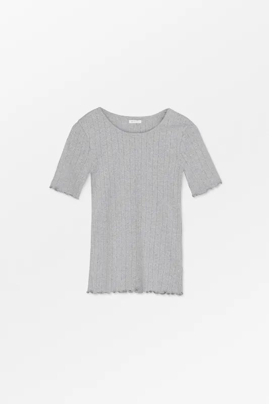 Edie tee - Grey melange made by Skall Studio