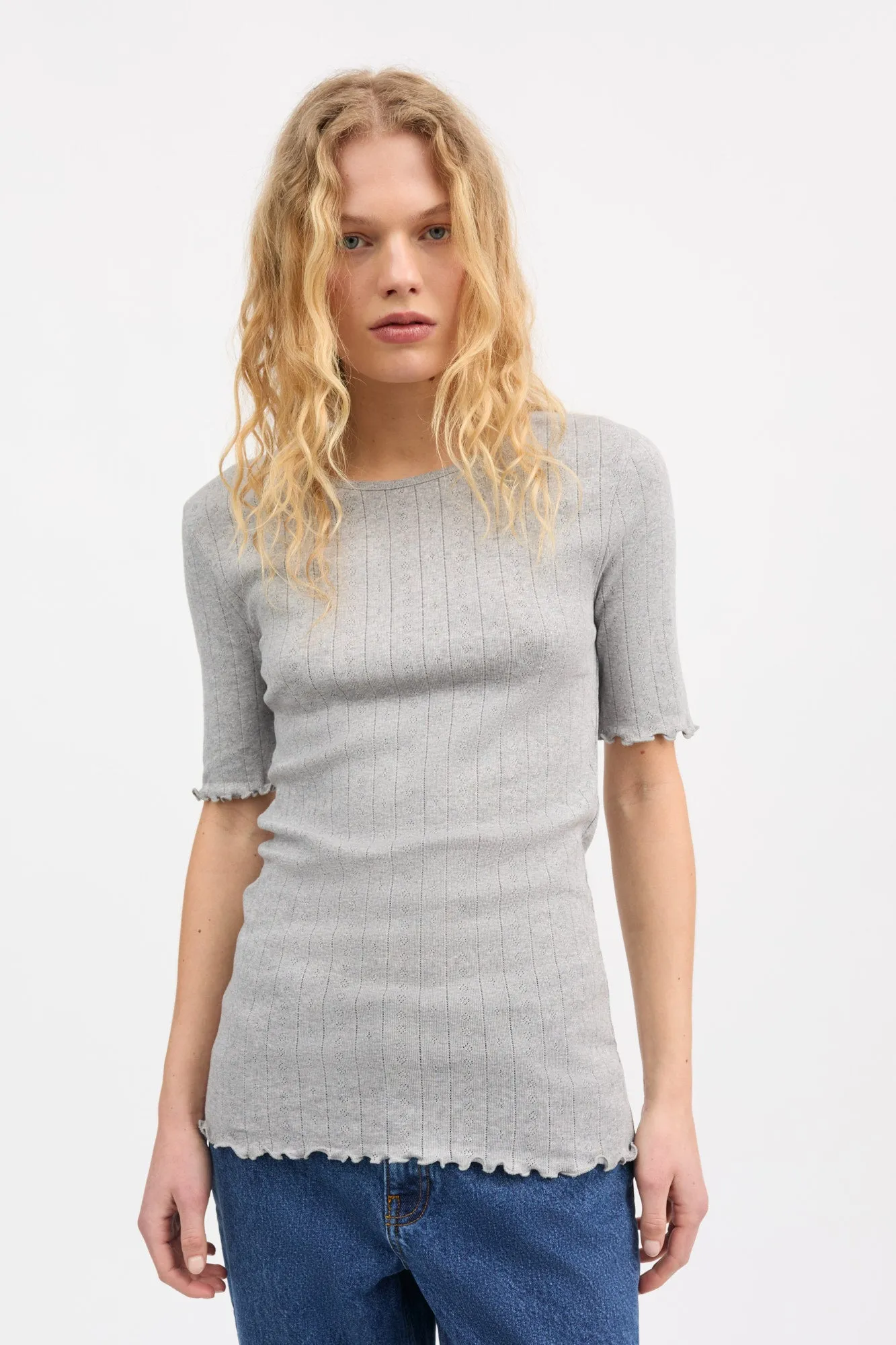 Edie tee - Grey melange sold by Skall Studio product image thumbnail 2