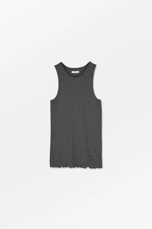 Edie tank top - Dark grey melange made by Skall Studio