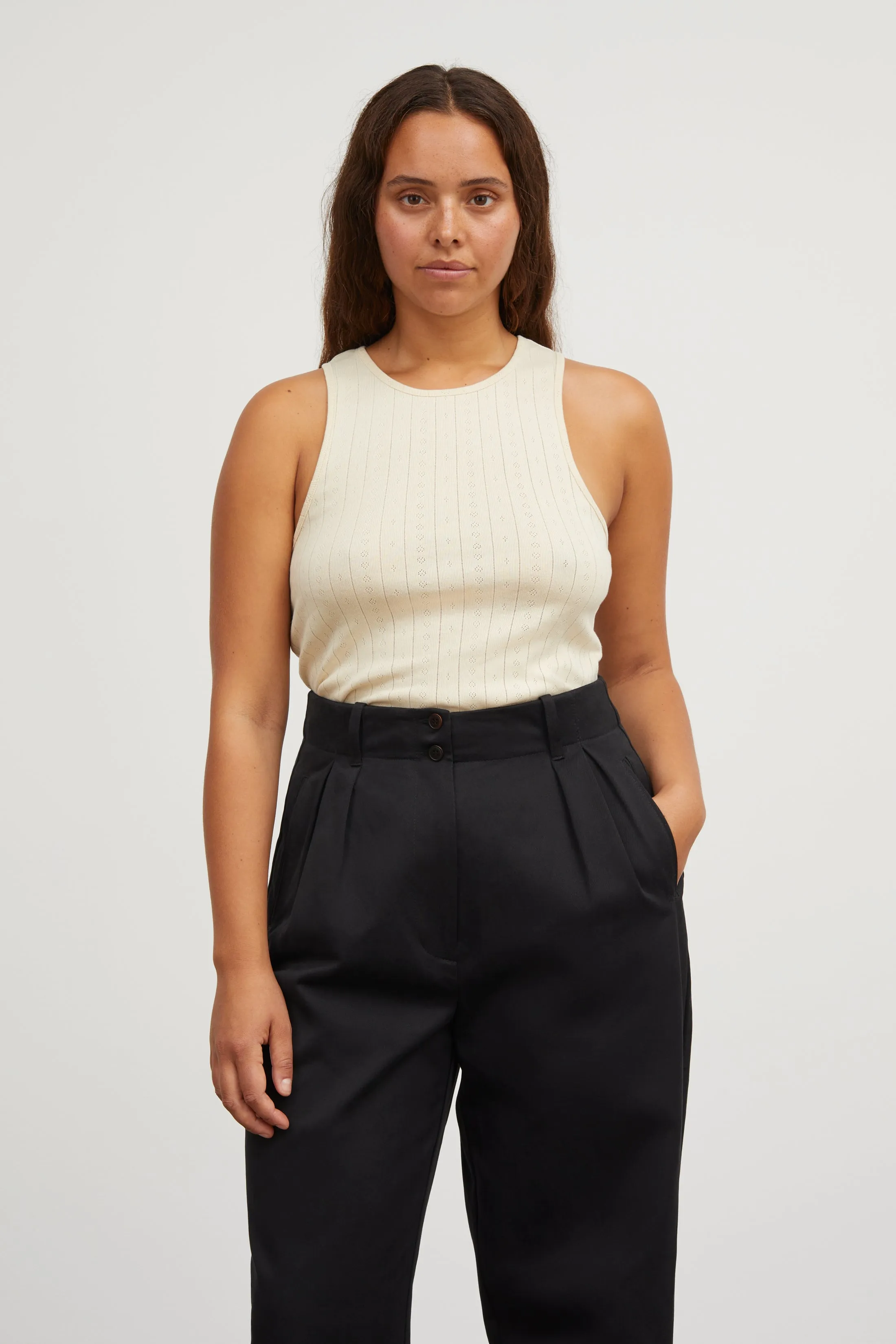 Edie tank top - Light beige sold by Skall Studio product image thumbnail 2