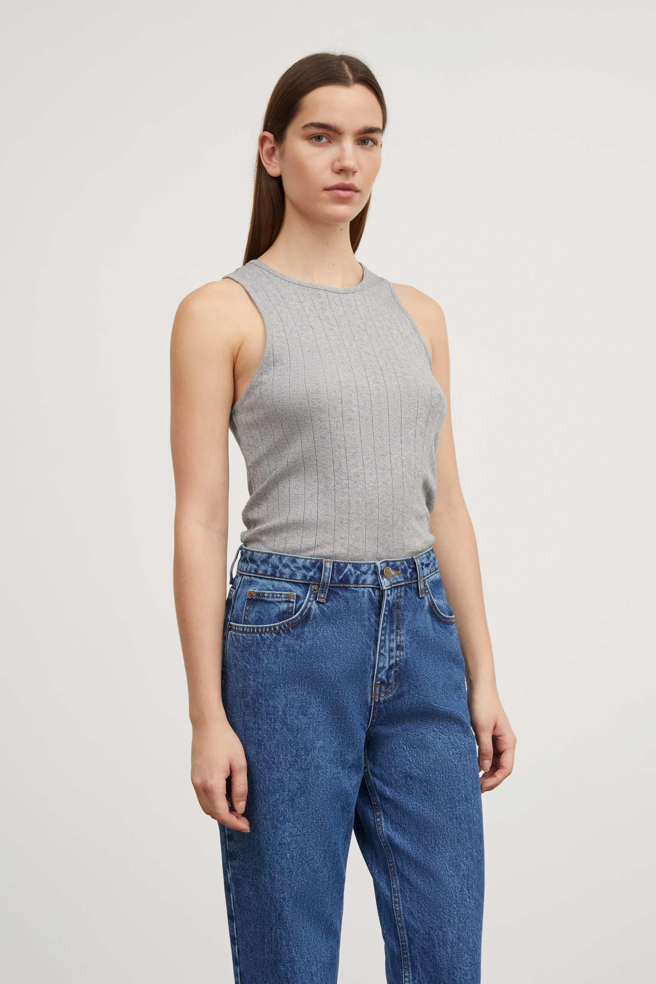 Edie tank top - Grey melange sold by Skall Studio product image thumbnail 2