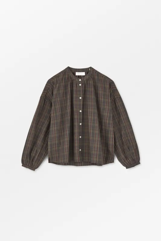 CIlla shirt - Green/Red check made by Skall Studio
