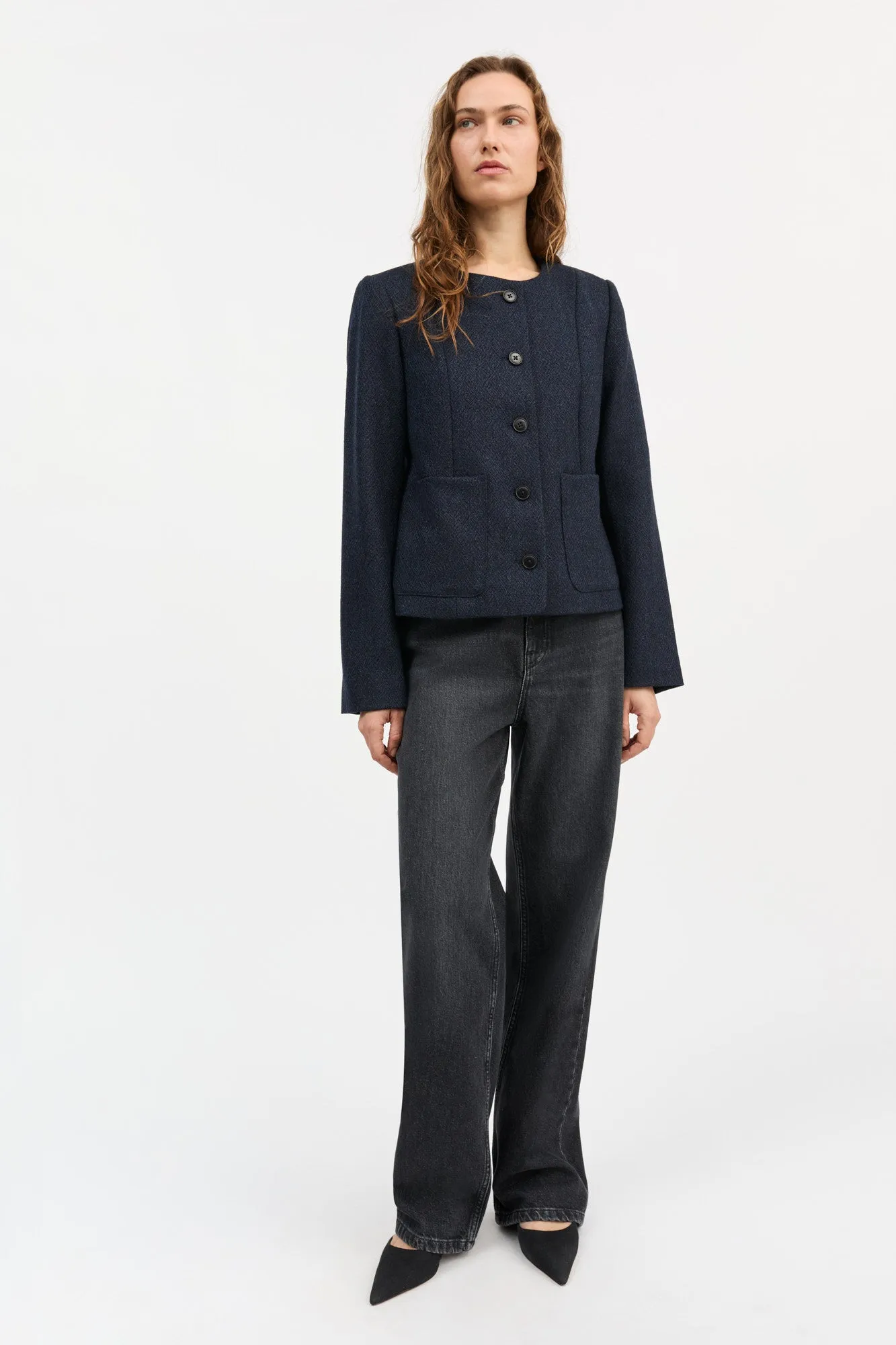 Mona jacket - Navy black sold by Skall Studio product image thumbnail 4