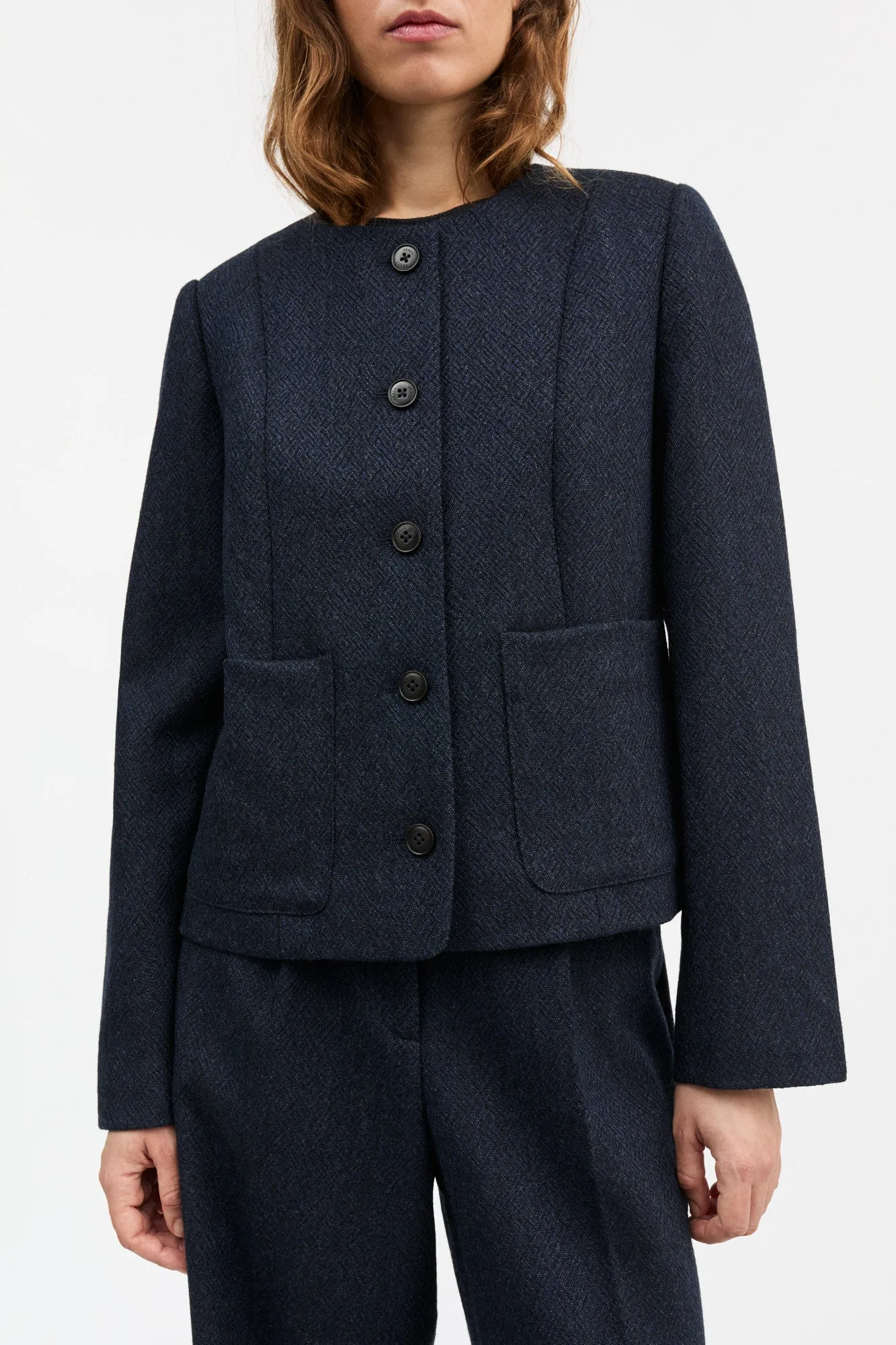 Mona jacket - Navy black sold by Skall Studio product image thumbnail 2