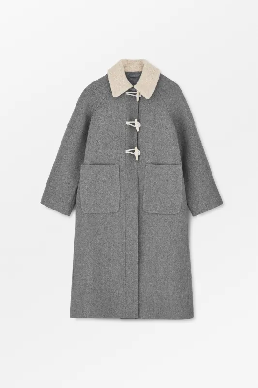 Bibi duffle coat - Grey structure made by Skall Studio