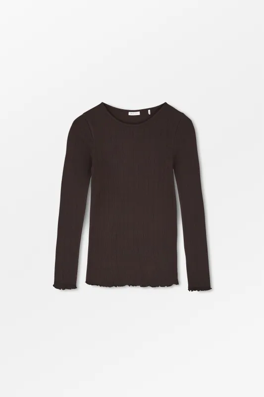 Edie blouse - Dark brown sold by Skall Studio