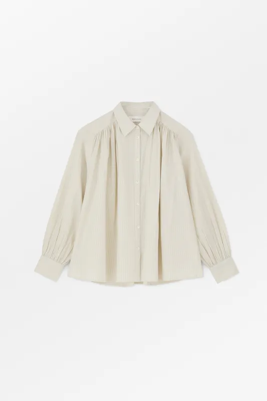 Louise shirt - Light blue/White stripe made by Skall Studio