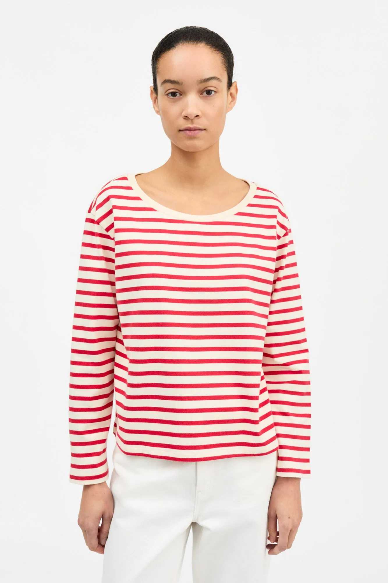 Marron oversized blouse - Off white/Red stripe sold by Skall Studio product image thumbnail 2