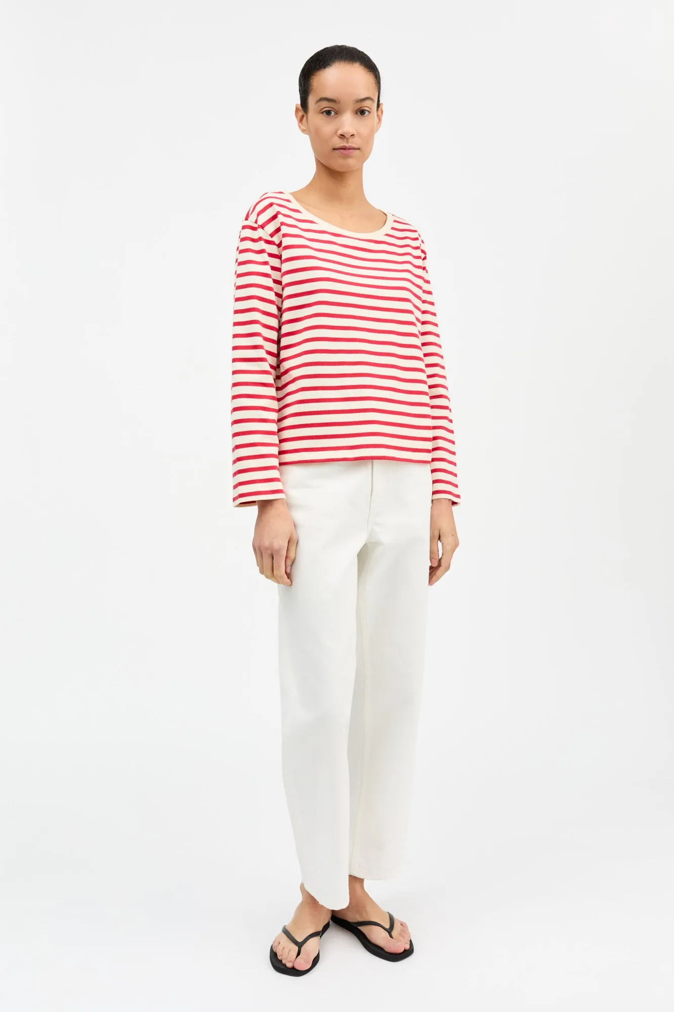 Marron oversized blouse - Off white/Red stripe sold by Skall Studio product image thumbnail 3