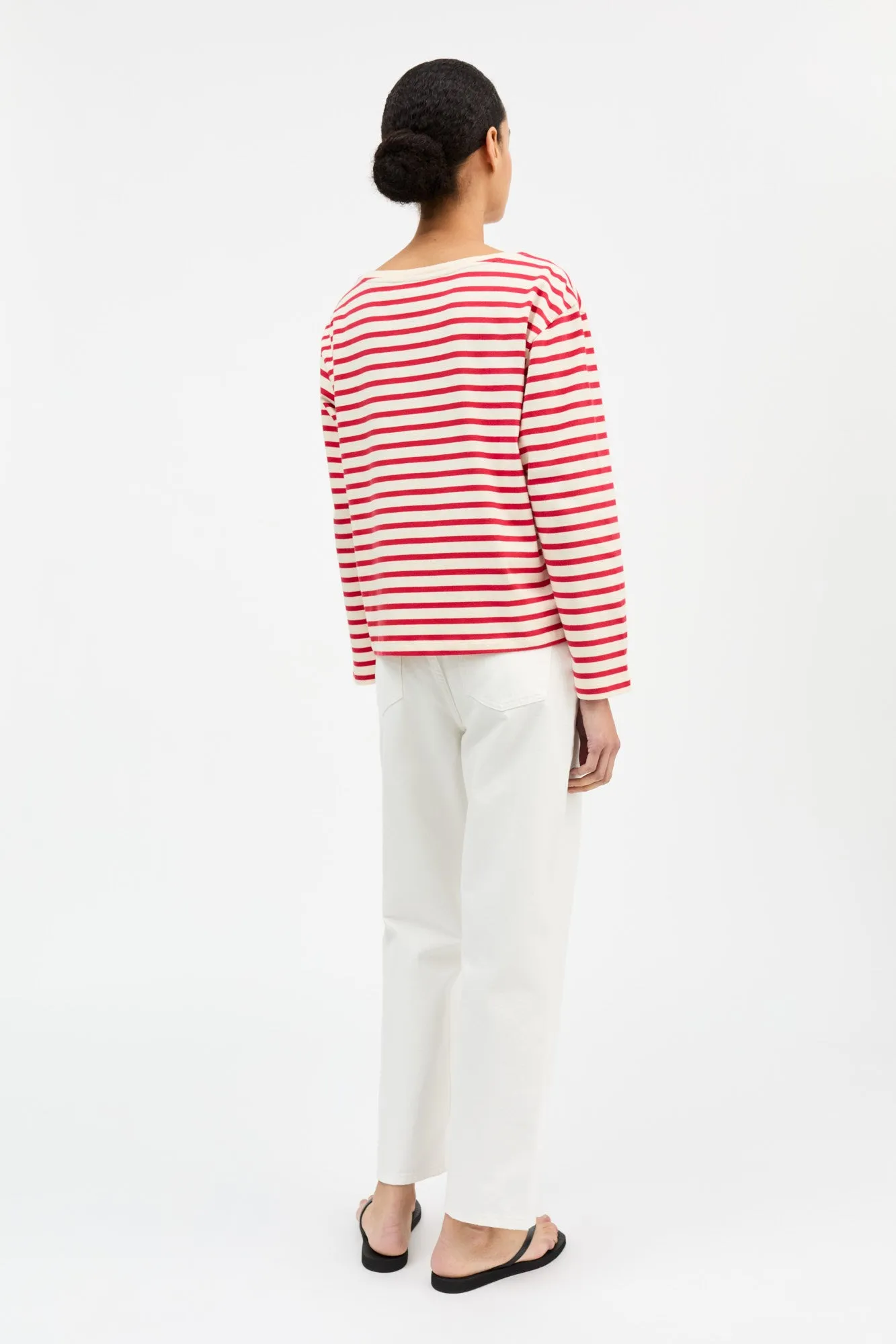 Marron oversized blouse - Off white/Red stripe sold by Skall Studio product image thumbnail 4