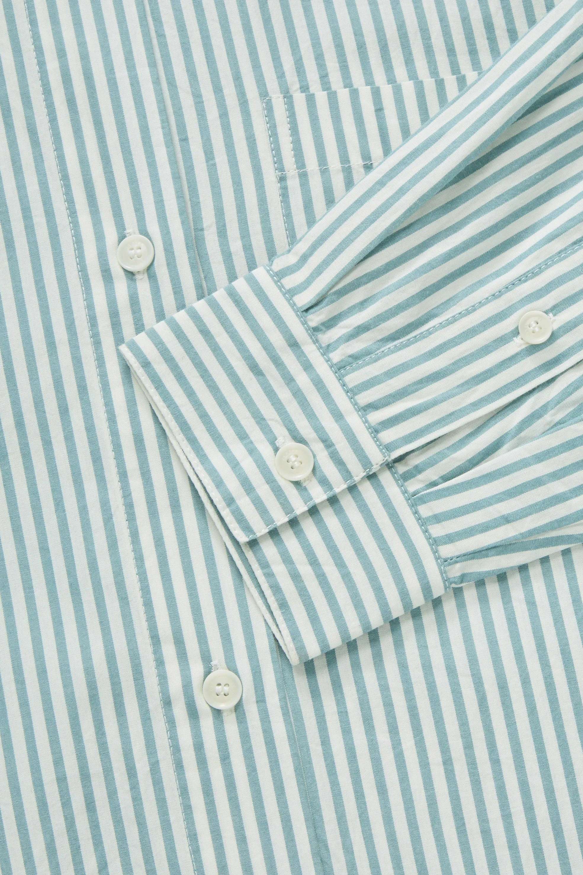 Edgar shirt - White/Aqua stripe sold by Skall Studio product image thumbnail 5