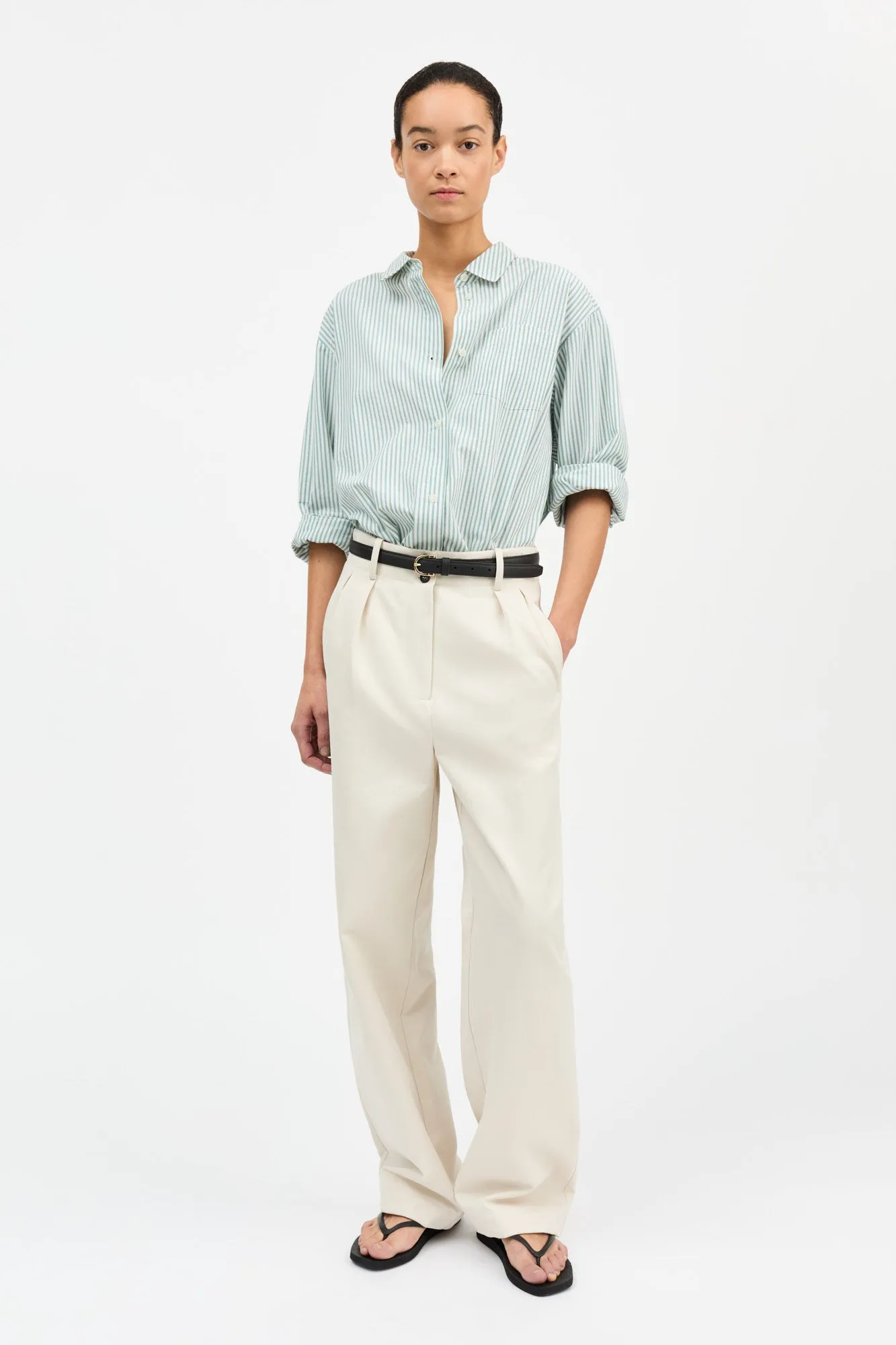 Edgar shirt - White/Aqua stripe sold by Skall Studio product image thumbnail 3