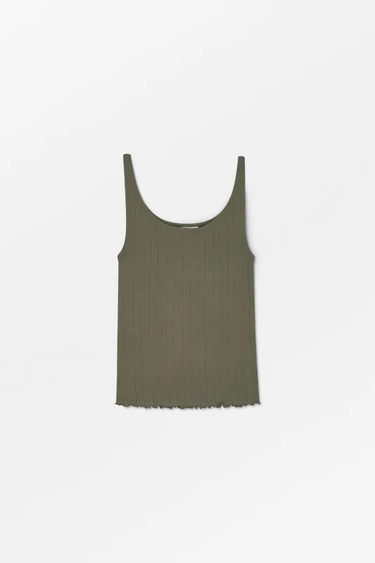Edie low back top - Olive sold by Skall Studio