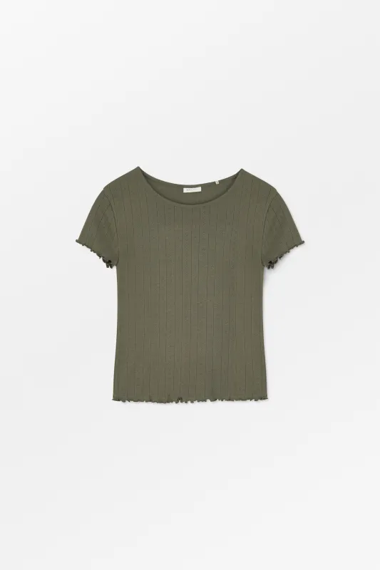 Edie cap sleeve tee - Olive made by Skall Studio