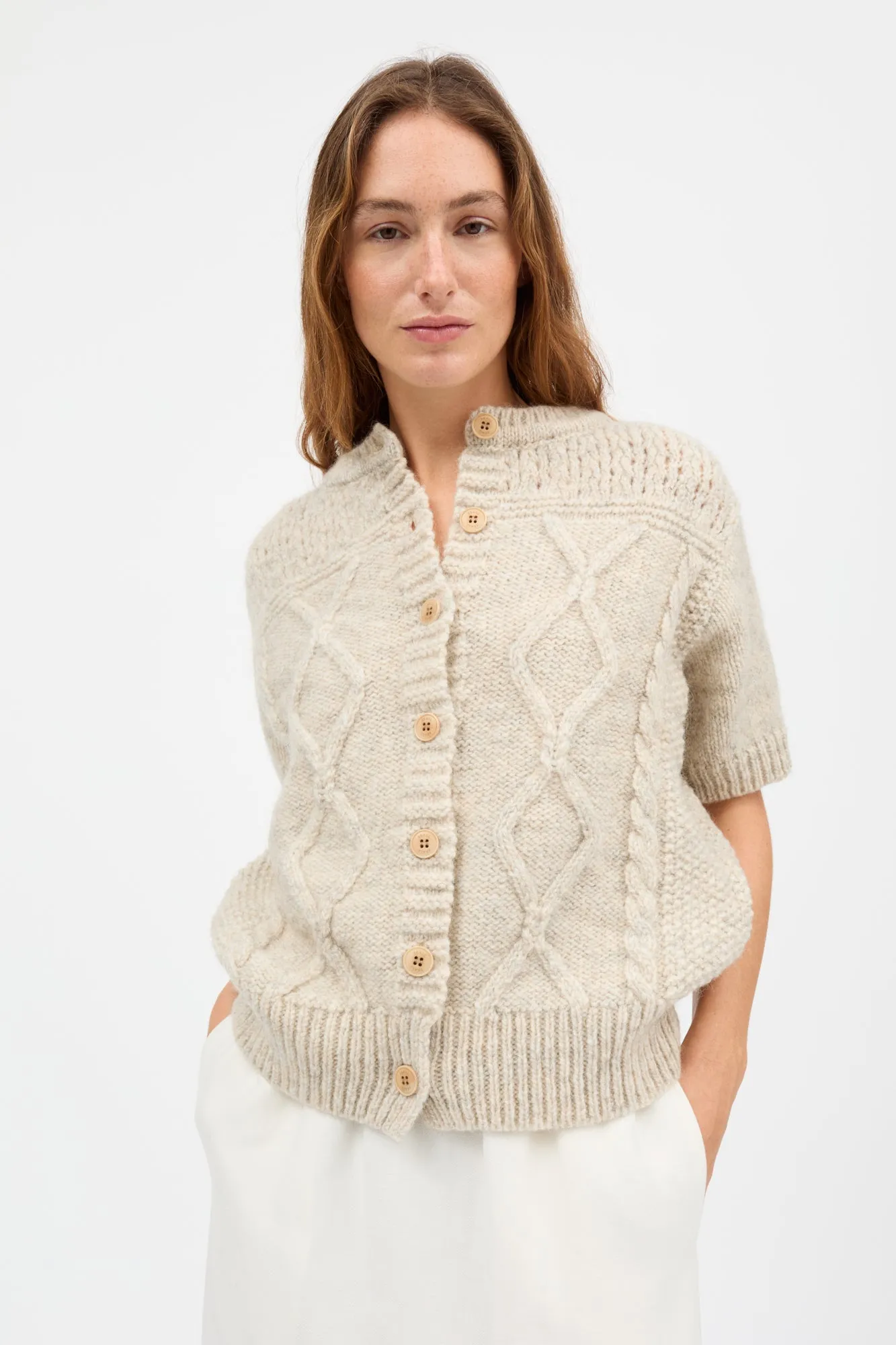 Svea cardigan - Cream sold by Skall Studio product image thumbnail 2