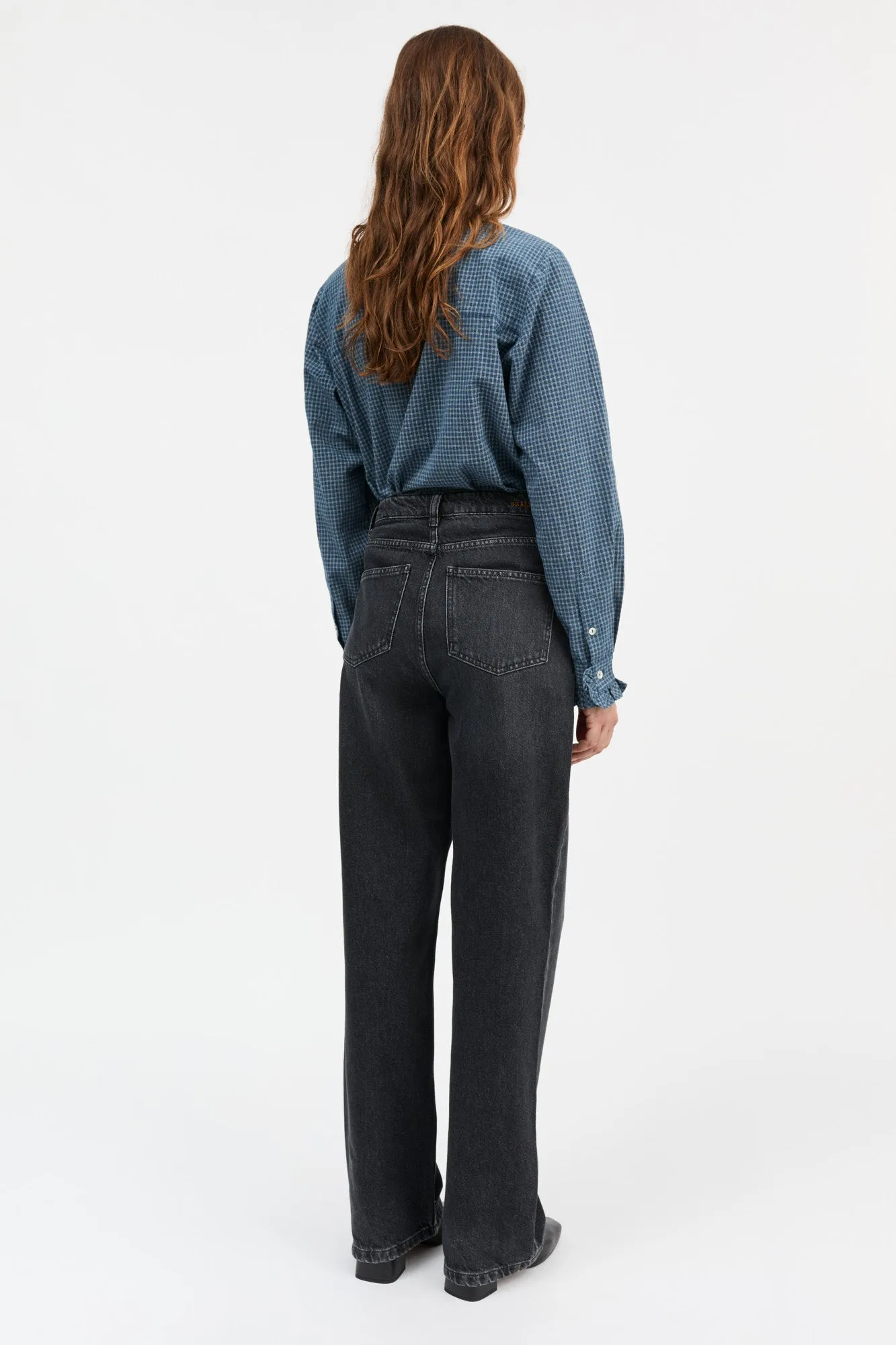 Lune shirt - Blue/Cream mini check sold by Skall Studio product image thumbnail 4