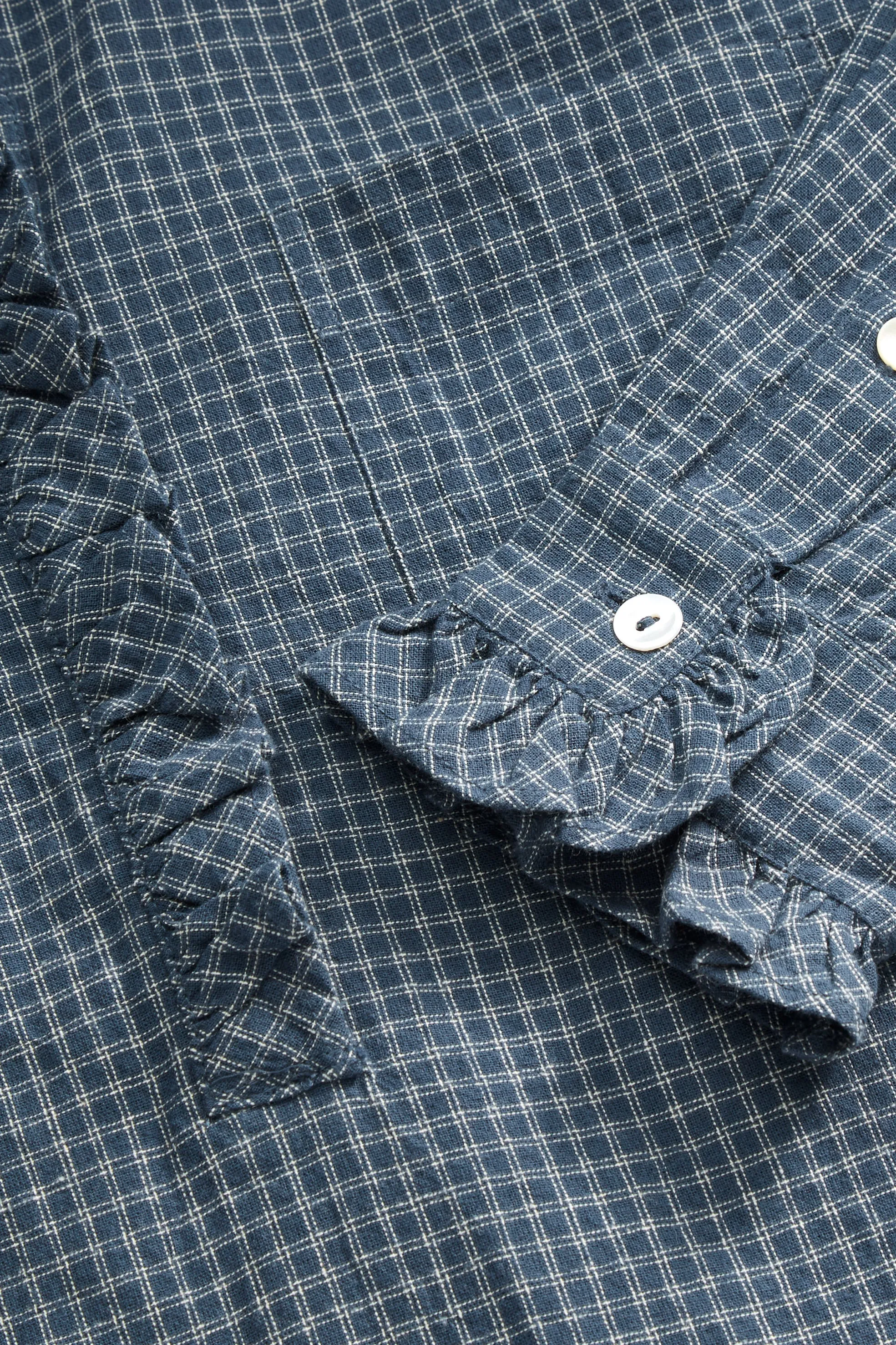 Lune shirt - Blue/Cream mini check sold by Skall Studio product image thumbnail 5