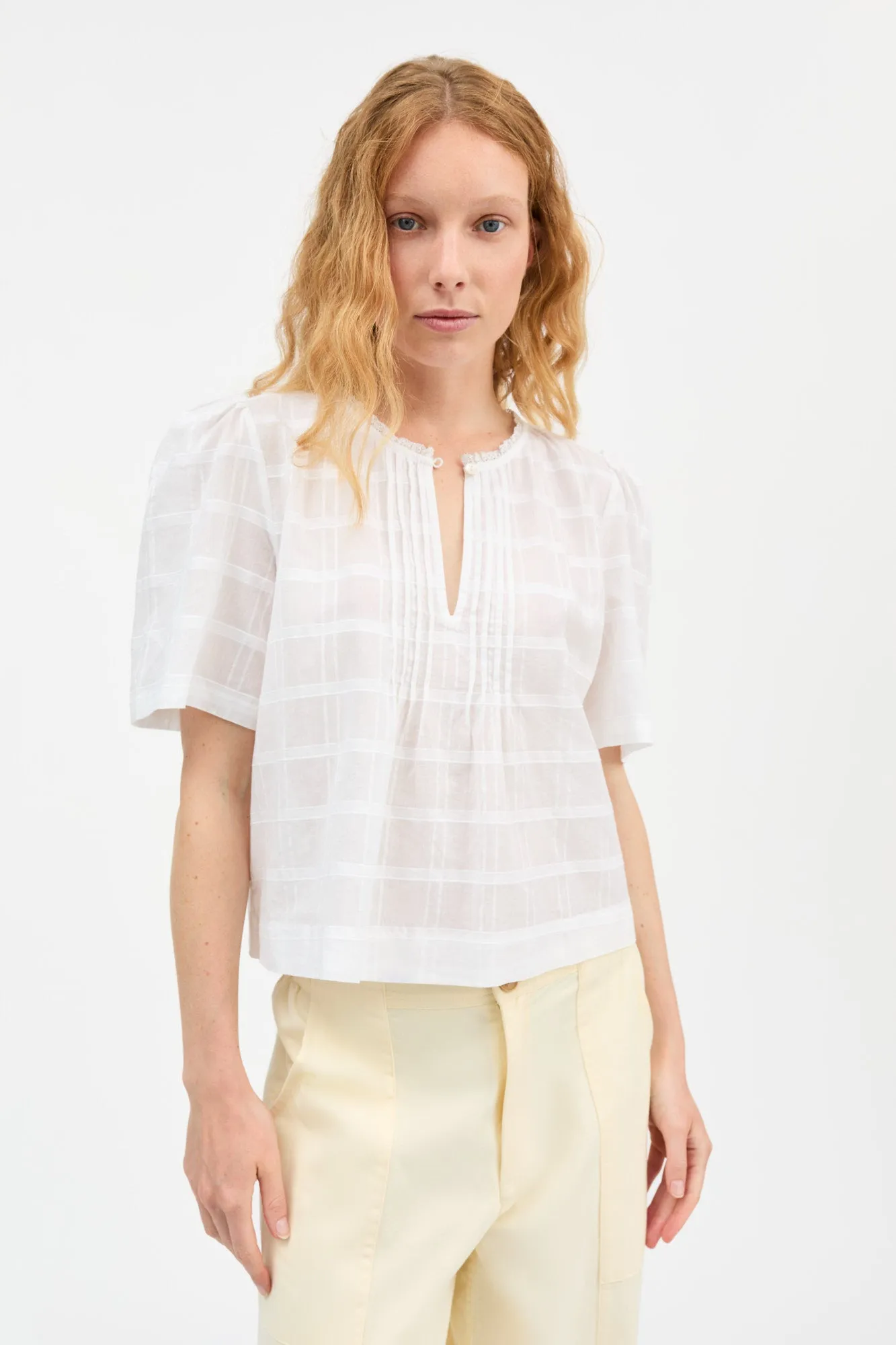 Fiore blouse - Optic white sold by Skall Studio product image thumbnail 2