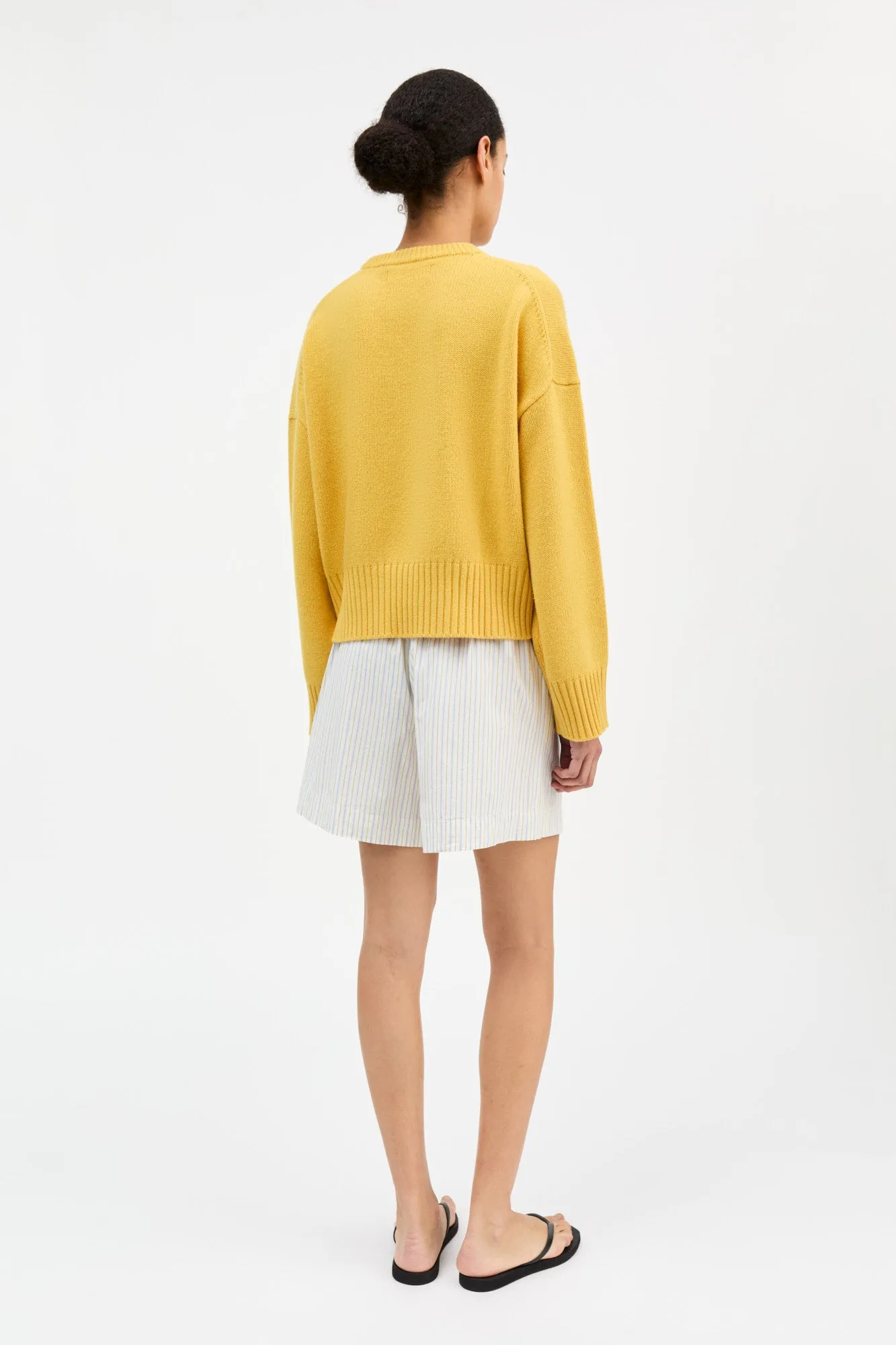 Edgar shorts - Yellow/Blue stripe sold by Skall Studio product image thumbnail 4