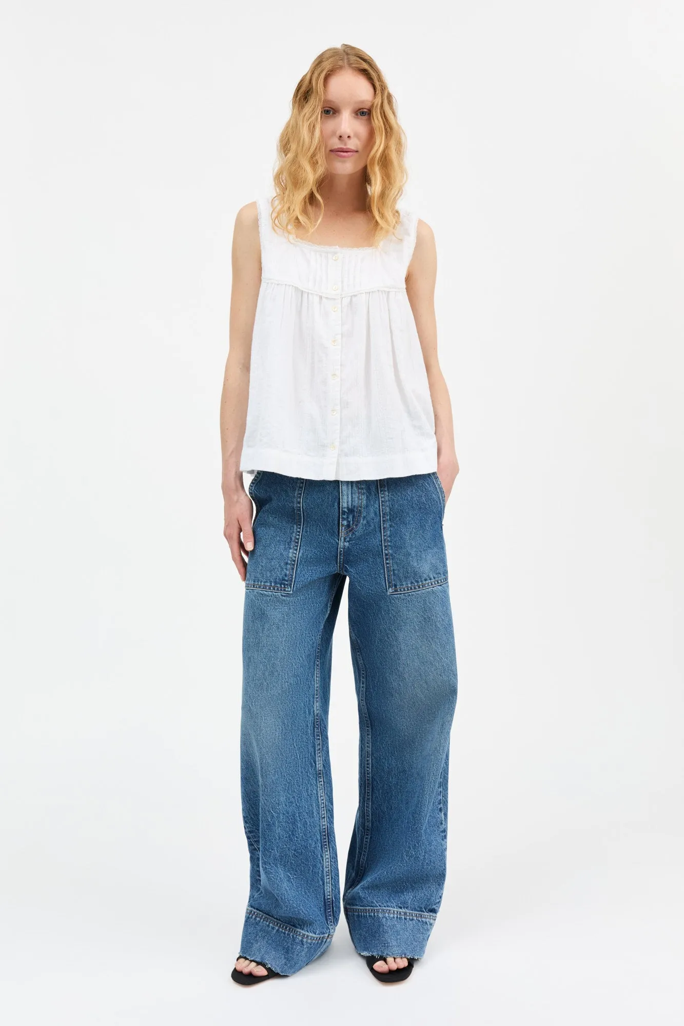 Clea top - Optic white sold by Skall Studio product image thumbnail 3