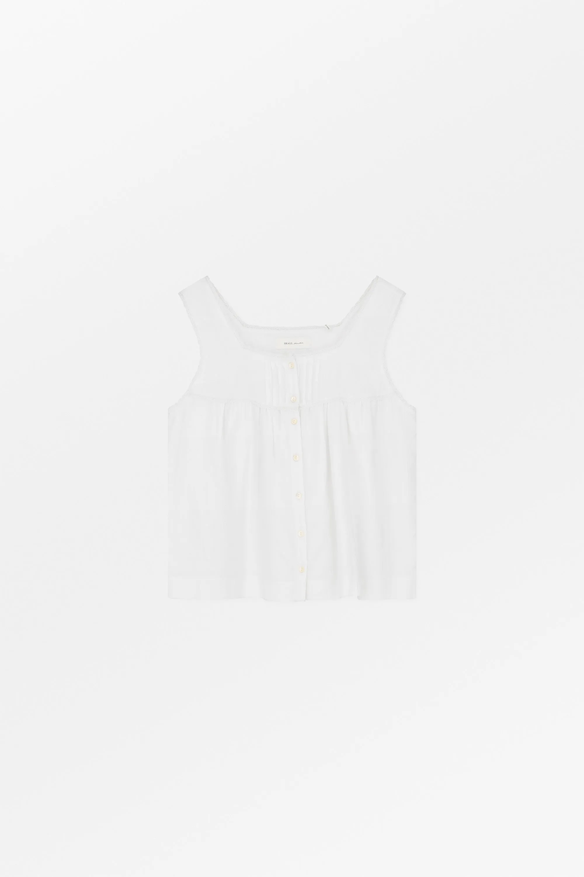 Clea top - Optic white sold by Skall Studio