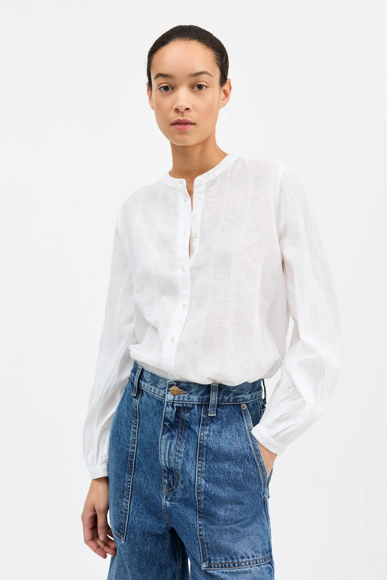 Vita shirt - Optic white sold by Skall Studio product image thumbnail 2