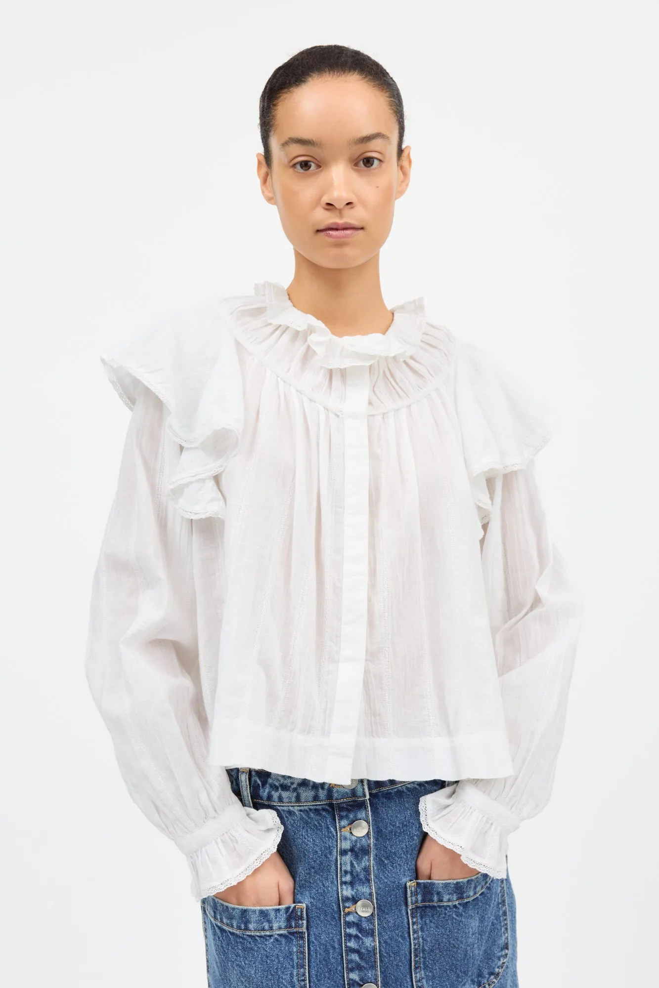 Clea shirt - Optic white sold by Skall Studio product image thumbnail 2