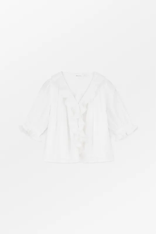 Clea blouse - Optic white sold by Skall Studio