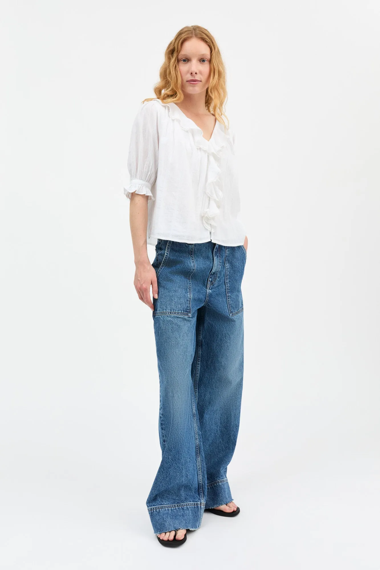 Clea blouse - Optic white sold by Skall Studio product image thumbnail 3