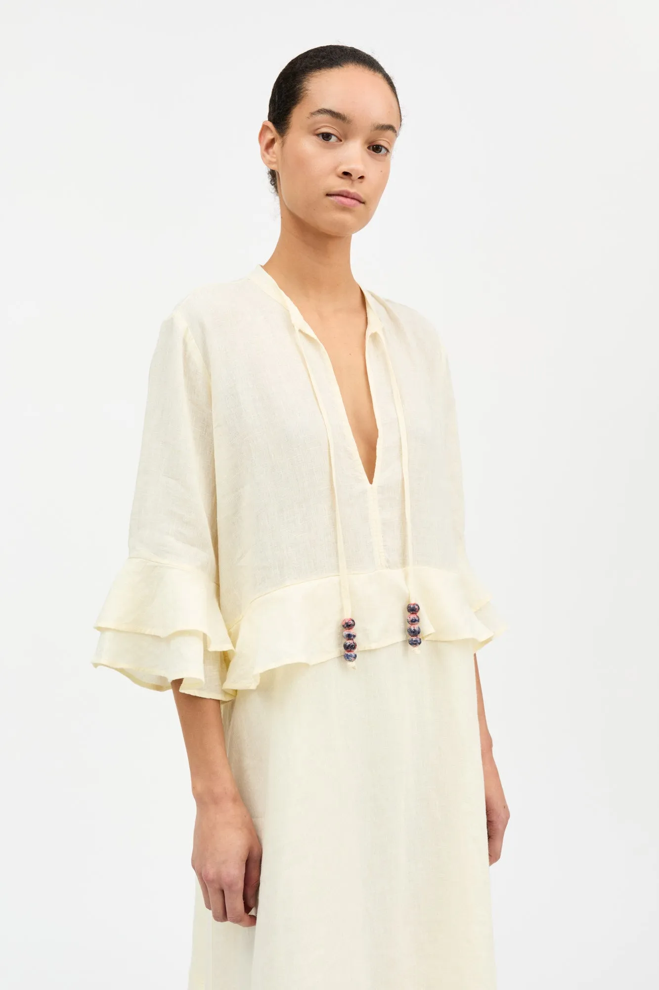 Frigga dress - Buttermilk sold by Skall Studio product image thumbnail 3