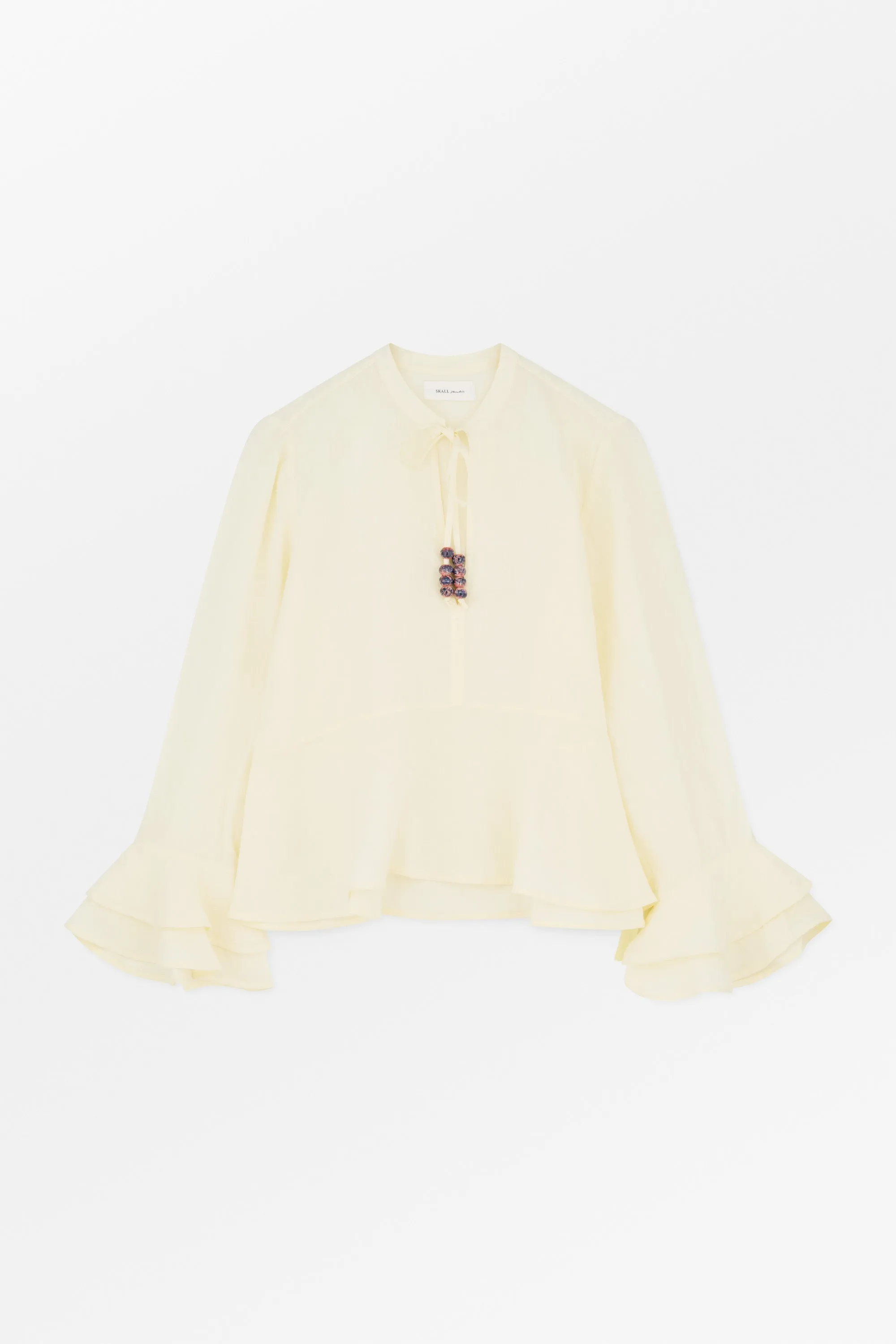 Frigga flounce shirt - Buttermilk sold by Skall Studio