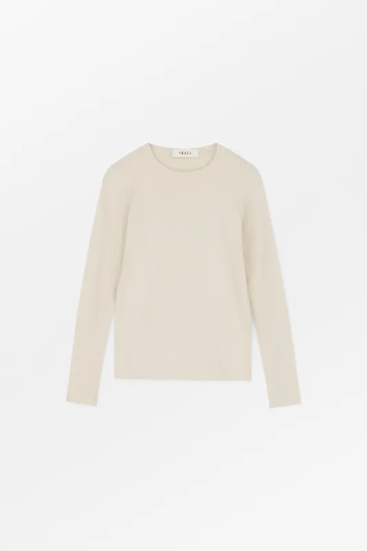 Mika O-neck blouse - Ecru sold by Skall Studio