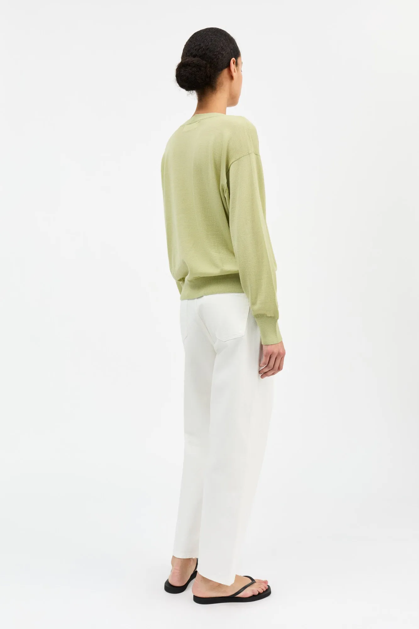Amethyst V-neck jumper - Light green sold by Skall Studio product image thumbnail 4