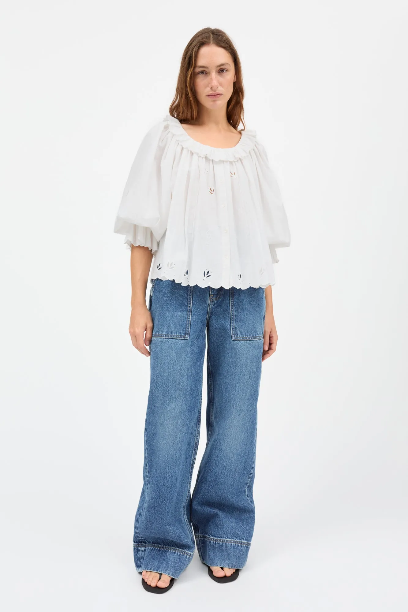 Fleurie blouse - Optic white sold by Skall Studio product image thumbnail 3