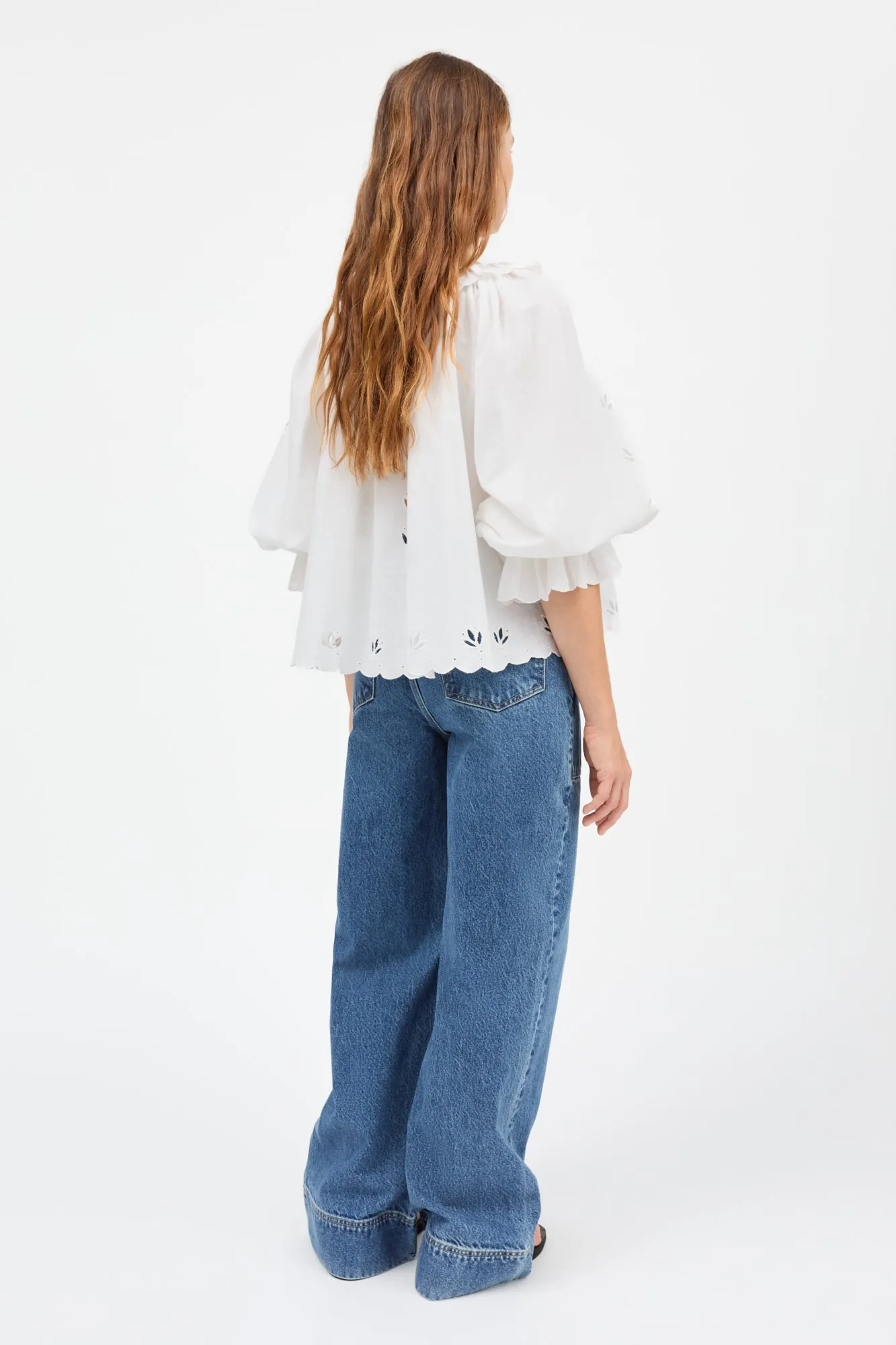 Fleurie blouse - Optic white sold by Skall Studio product image thumbnail 4