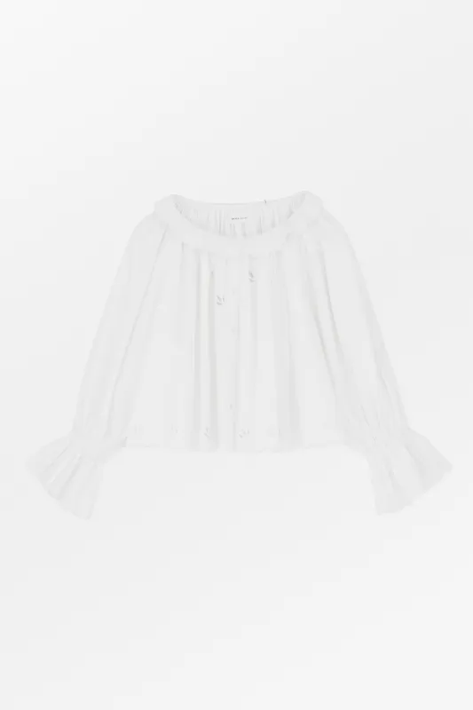 Fleurie blouse - Optic white made by Skall Studio