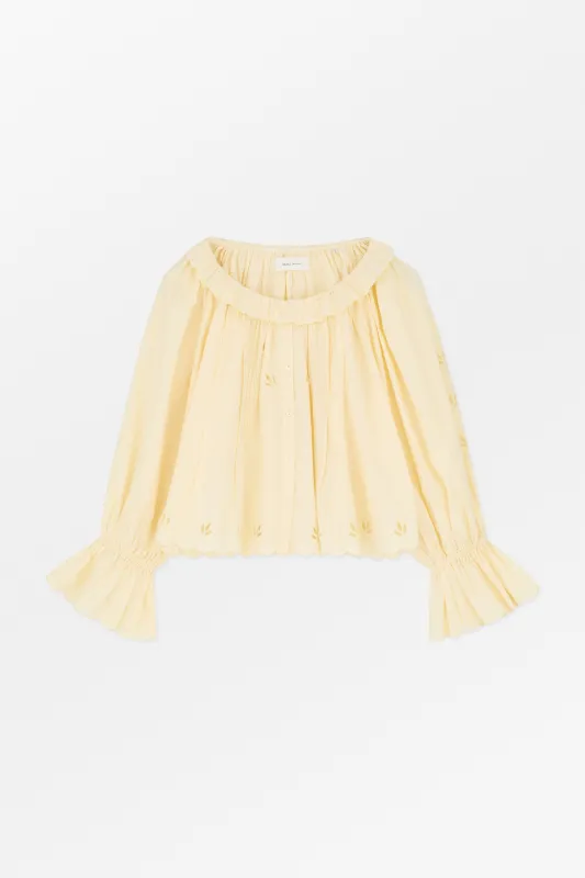 Fleurie blouse - Buttermilk made by Skall Studio
