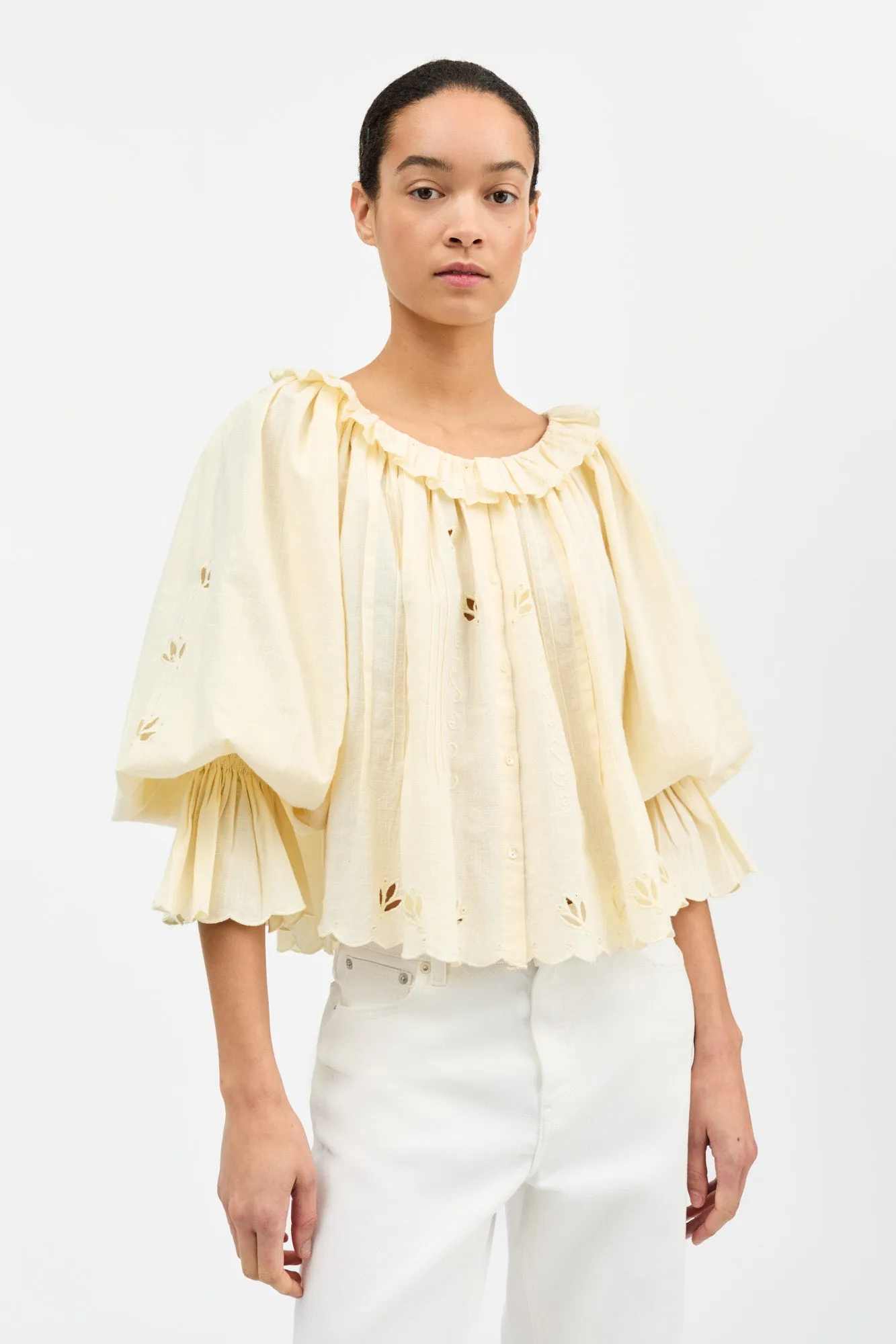 Fleurie blouse - Buttermilk sold by Skall Studio product image thumbnail 2