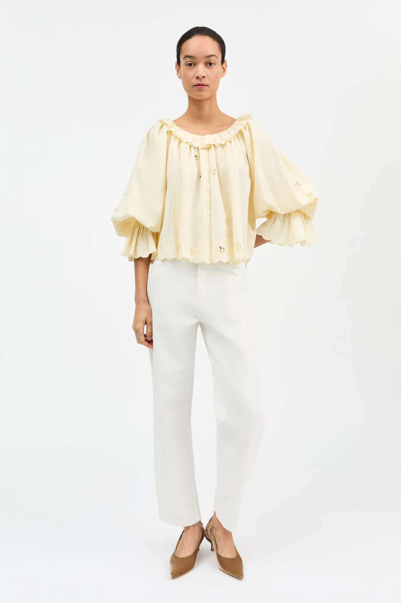 Fleurie blouse - Buttermilk sold by Skall Studio product image thumbnail 3