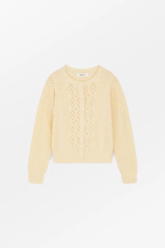 Alexa cardigan - Pastel yellow made by Skall Studio