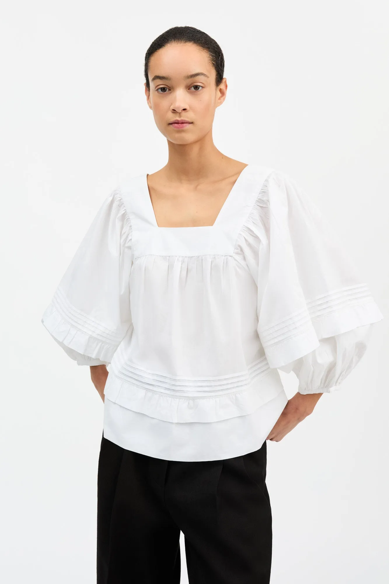 Alice blouse - Optic white sold by Skall Studio product image thumbnail 2