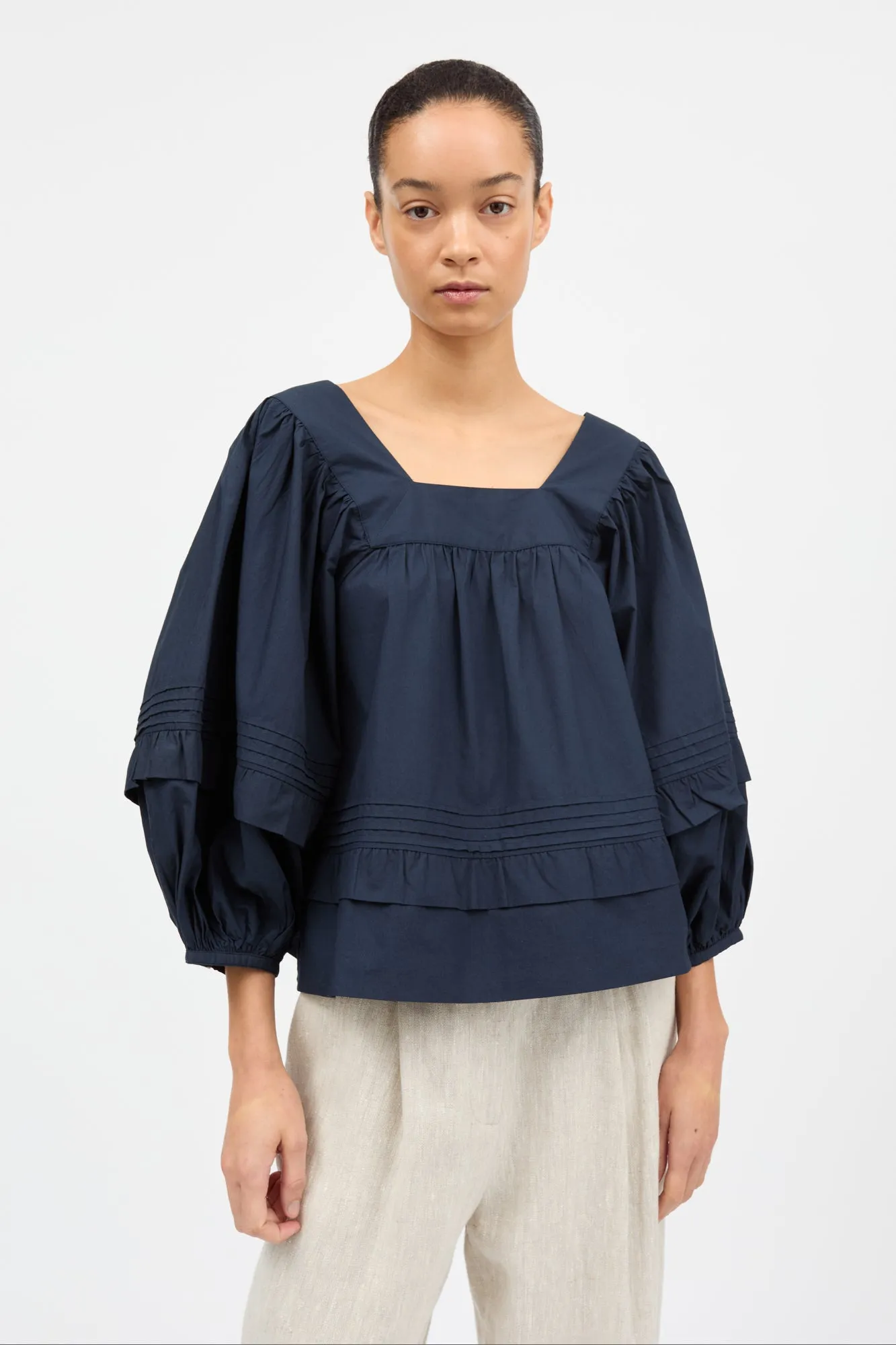 Alice blouse - Dark navy sold by Skall Studio product image thumbnail 2