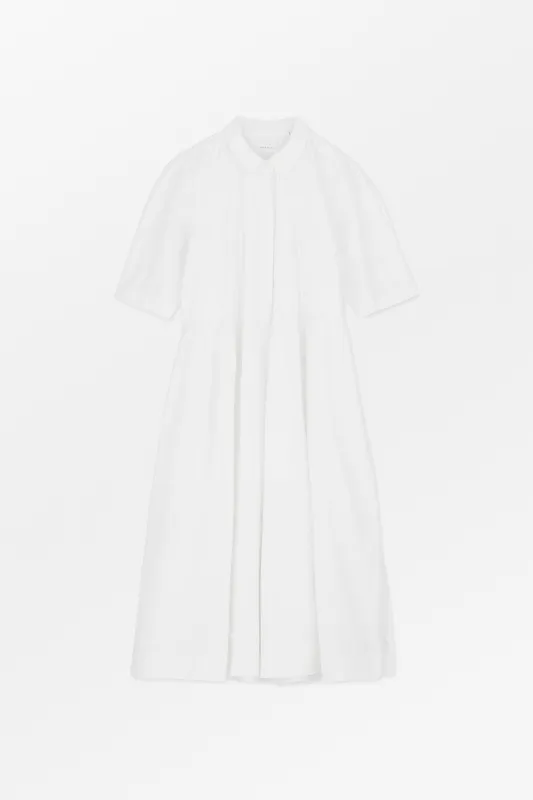 Dot shirtdress - Optic white made by Skall Studio
