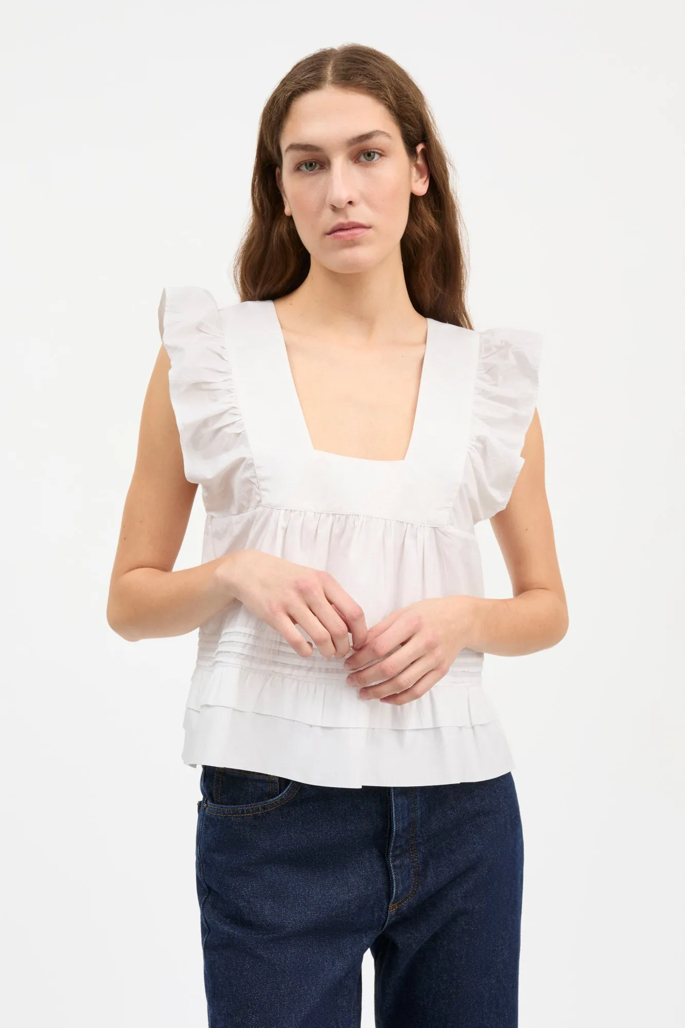Alice top - Optic white sold by Skall Studio product image thumbnail 2