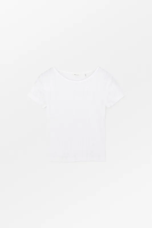 Anna cap sleeve tee - Optic white made by Skall Studio